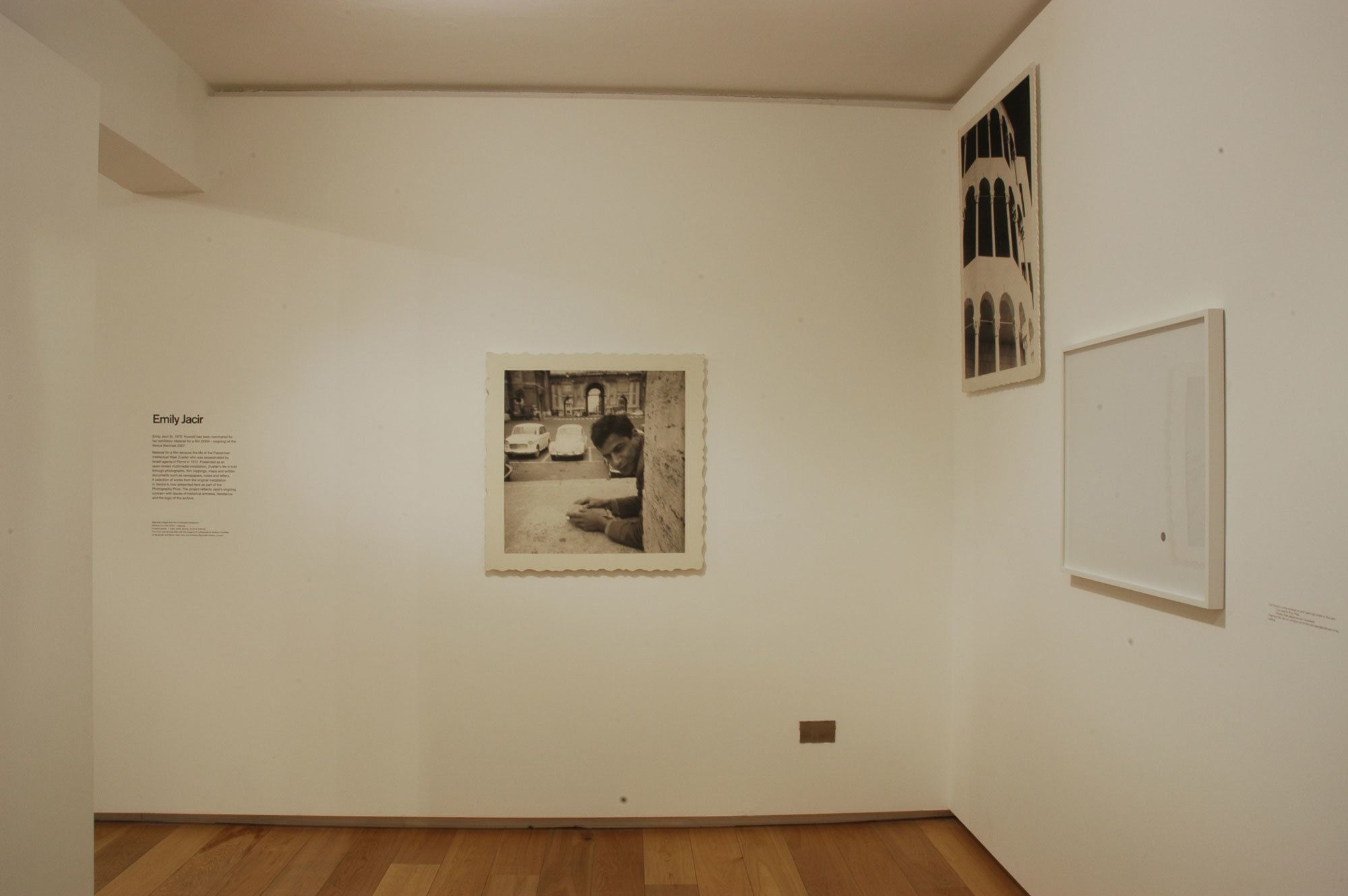 Installation View, Emily Jacir, Deutsche Börse Photography Prize 2009, The Photographers' Gallery, 2009. Photo Credit: Kate Elliott. Courtesy of The Photographers’ Gallery Archive.