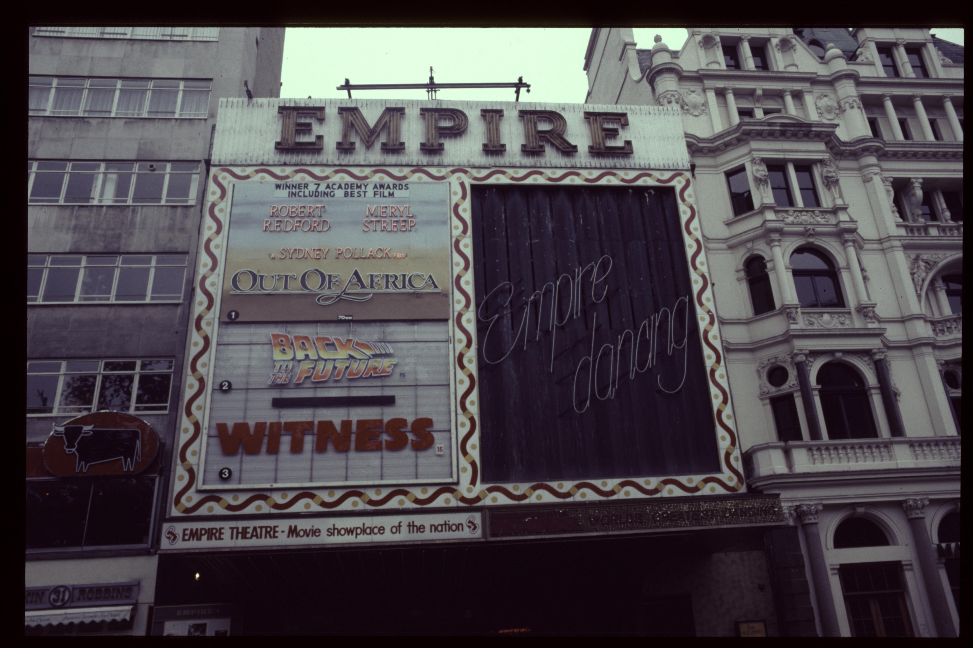 Empire, Leicester Square, c. 1986, © Jeremy Perkins, courtesy Cinema Theatre Association Archive