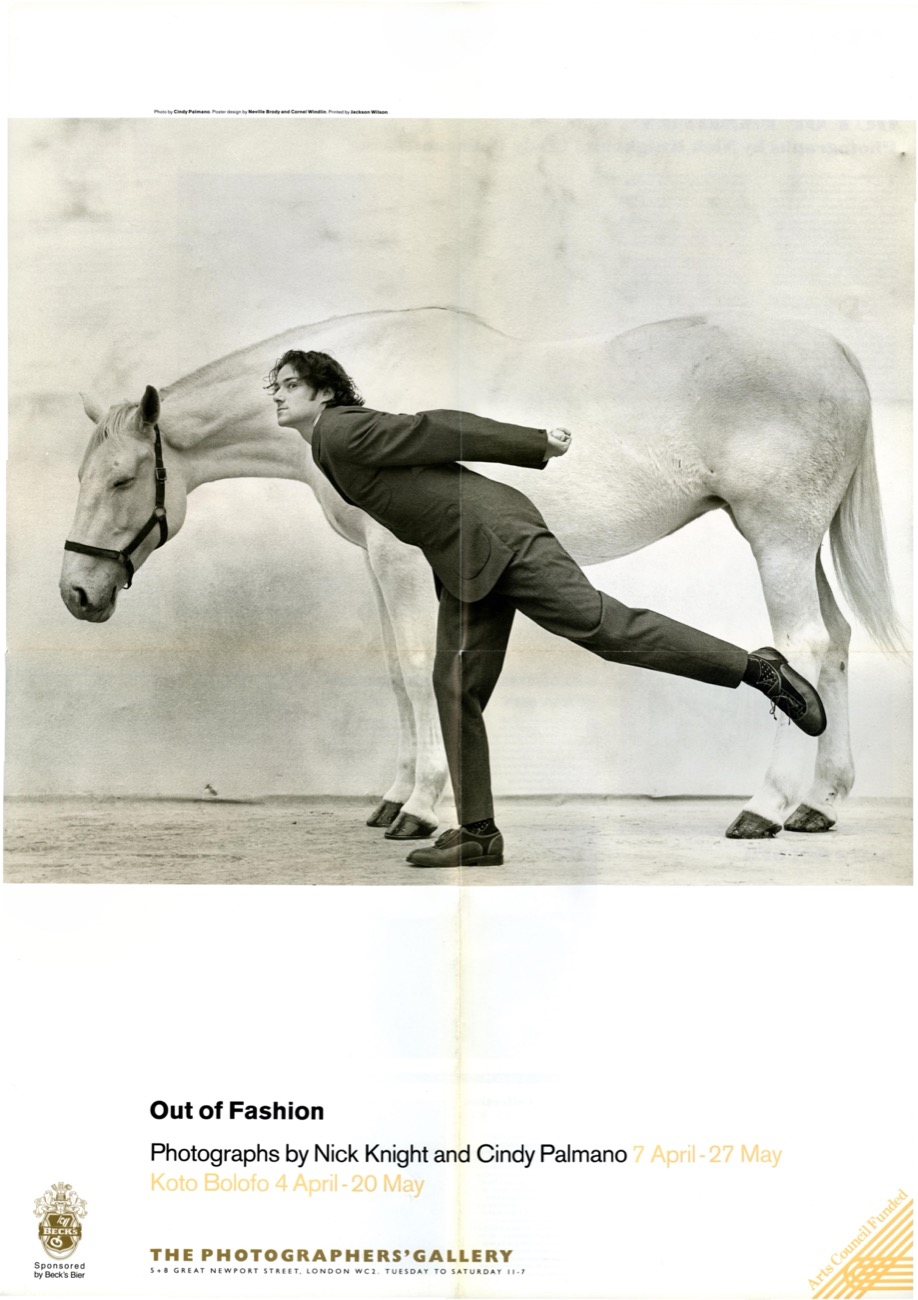 Out of Fashion Poster featuring image by Cindy Palmano. Ephemera courtesy The Photographers' Gallery Archive