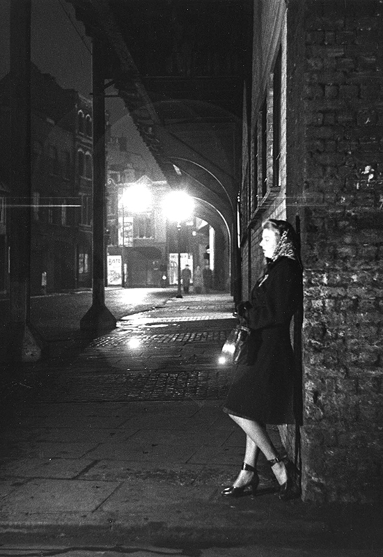 Cockney Life at the Elephant and Castle, Late at night, 1949