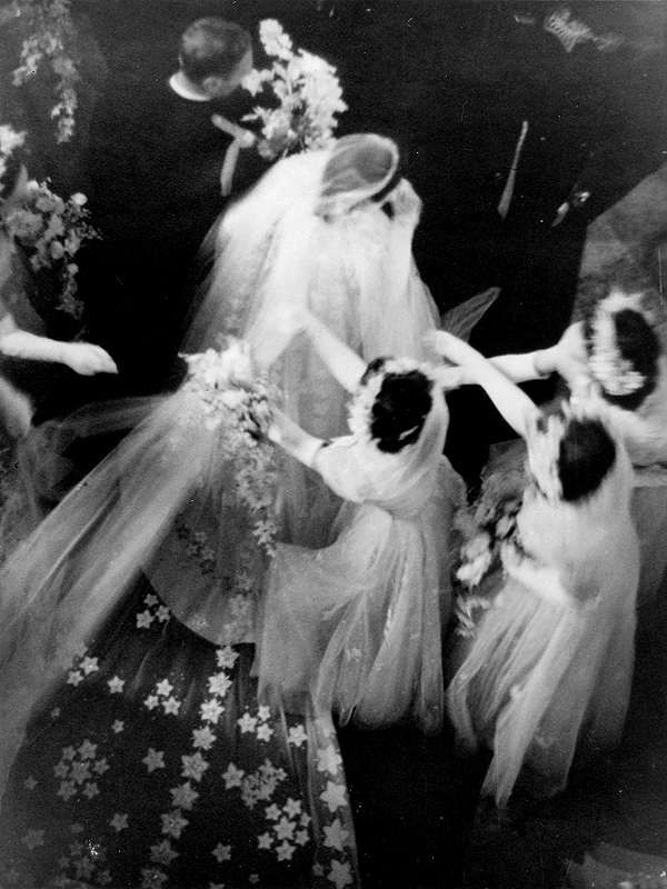 Royal Wedding, King George VI with the bride, Princess Elizabeth, 1947