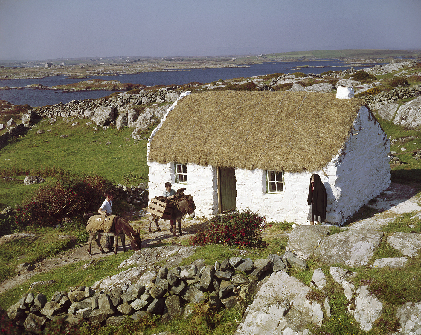 Thatched Cottage Connemara Co Galway Ireland By John Hinde