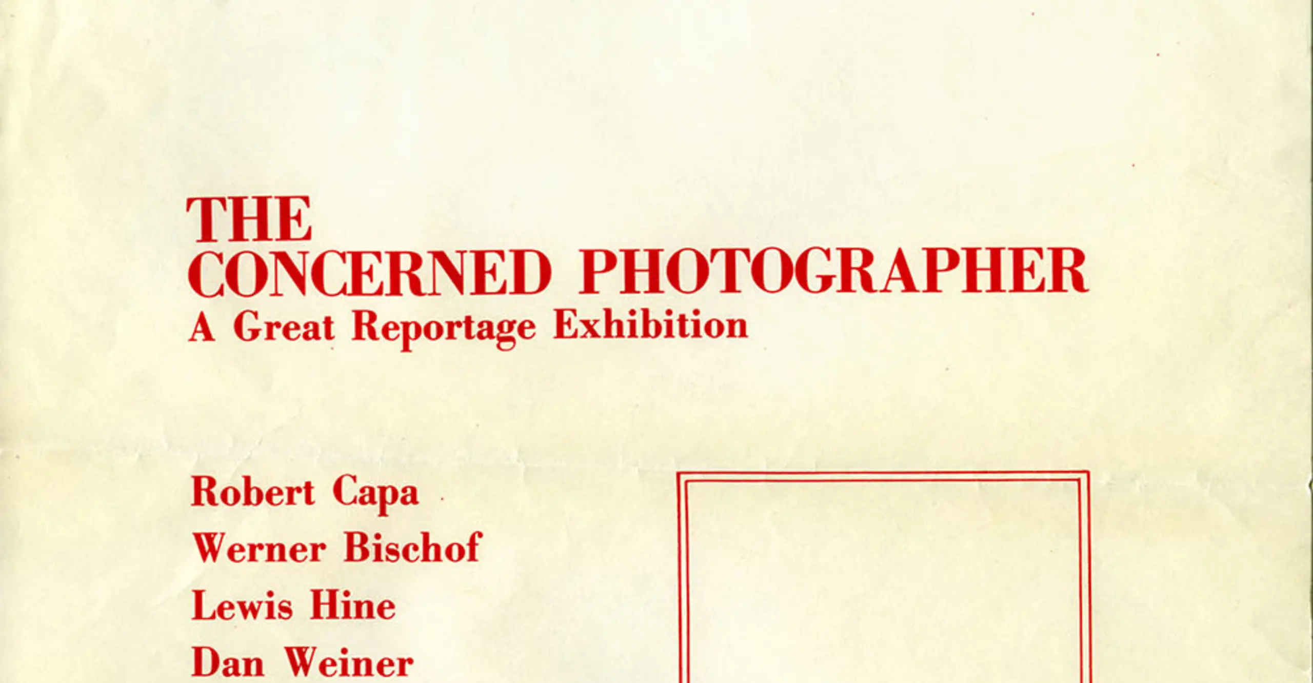 The Concerned Photographer Poster, 1971 © The Photographers' Gallery