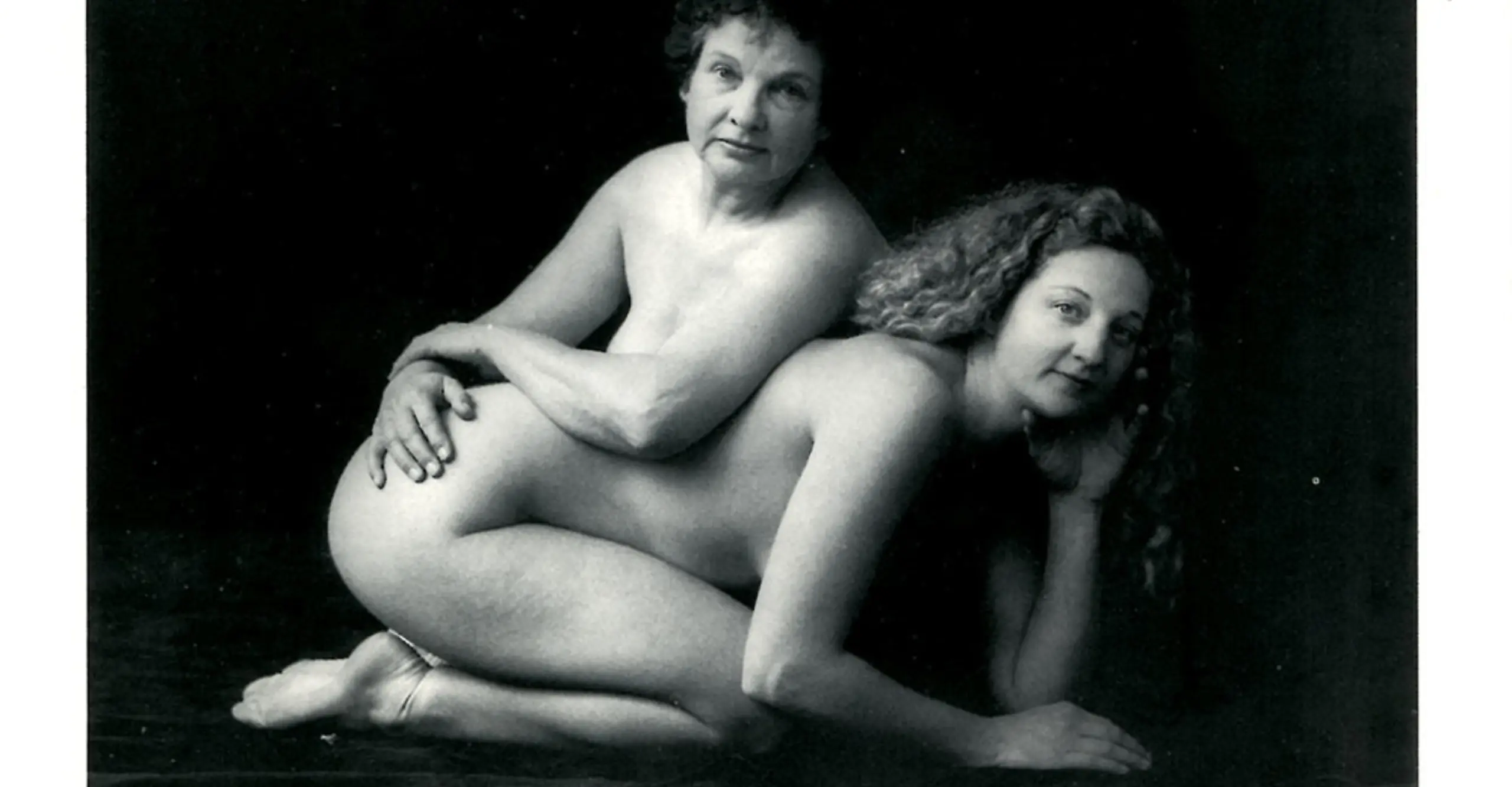 Mother and Daughter. © Diana Block,1986. Private view card front cover, The Body Politic: Re-Presentations of Sexuality, 1987 