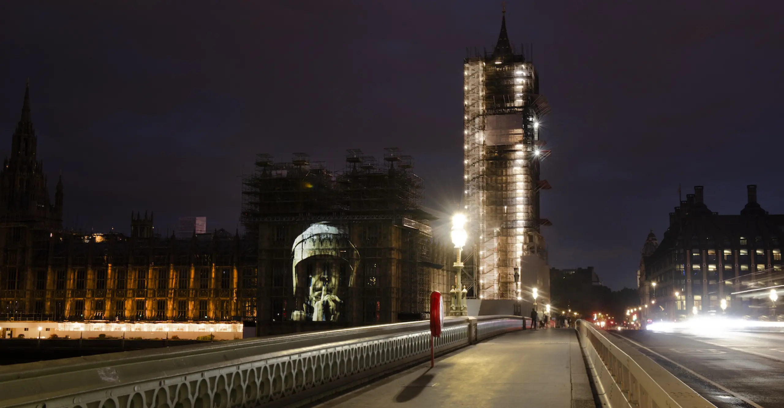 Landscape format image from Westminster Bridge of 