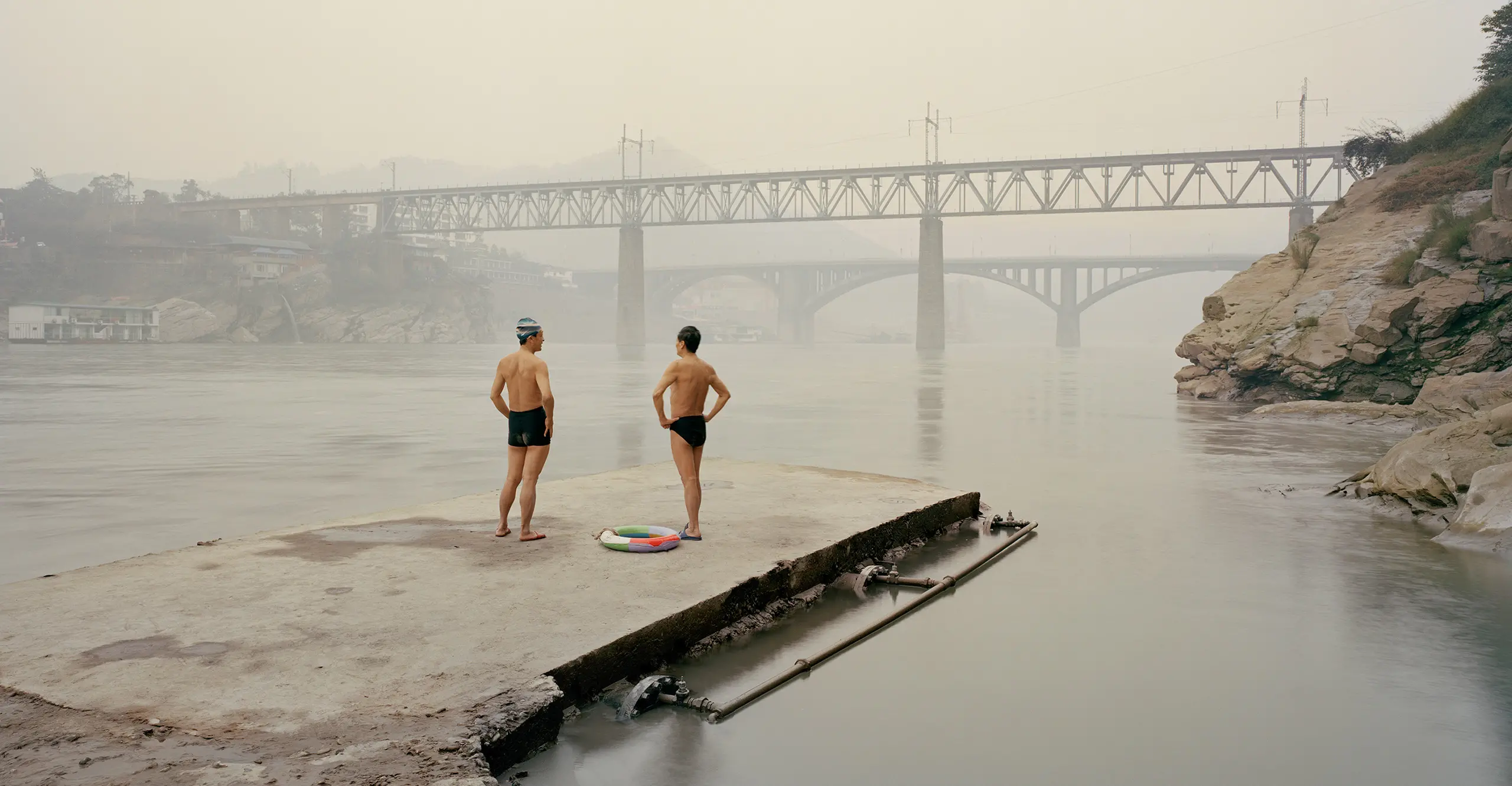 Nadav Kander Yibin VIII, (Bathers), Sichuan Province, 2007  Series: Yangtze – The Long River 