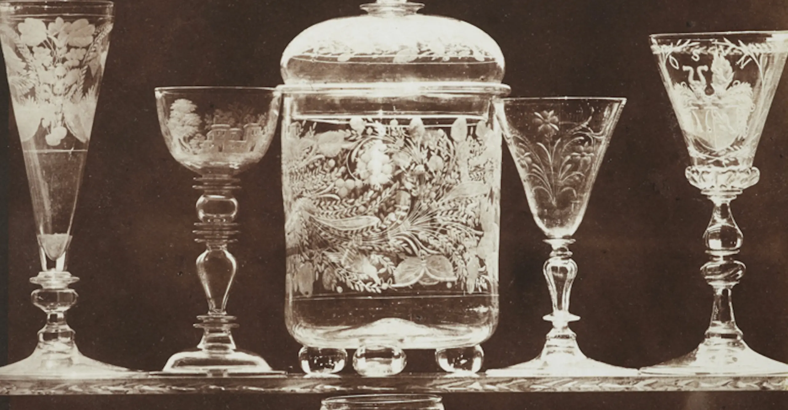 Detail of Belitski, Johann Ludwig Prussia (now Poland), 1830–1902 Untitled (Glassware), 1854 salt print