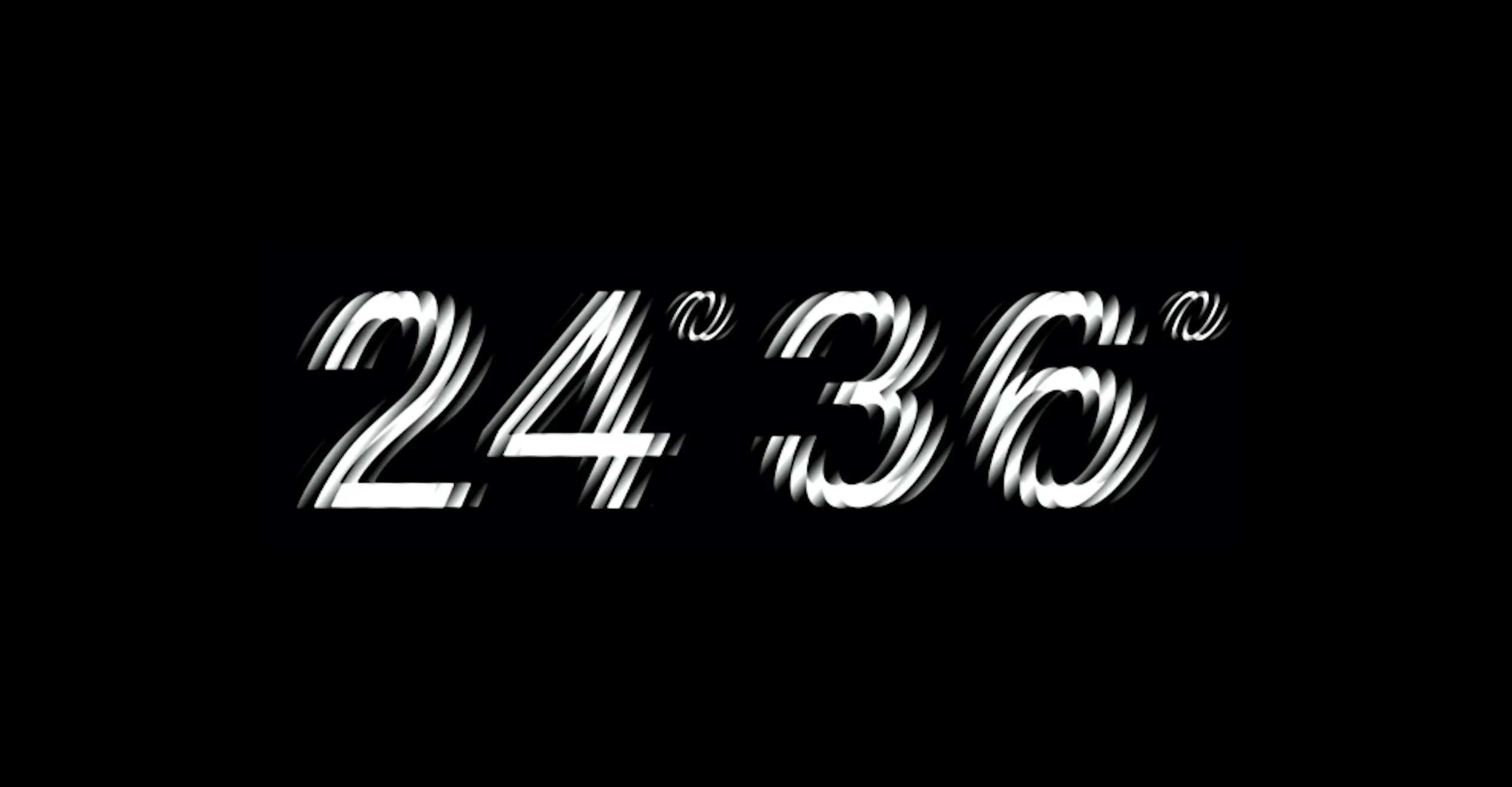 A black and white graphic of numbers 24 and 36.