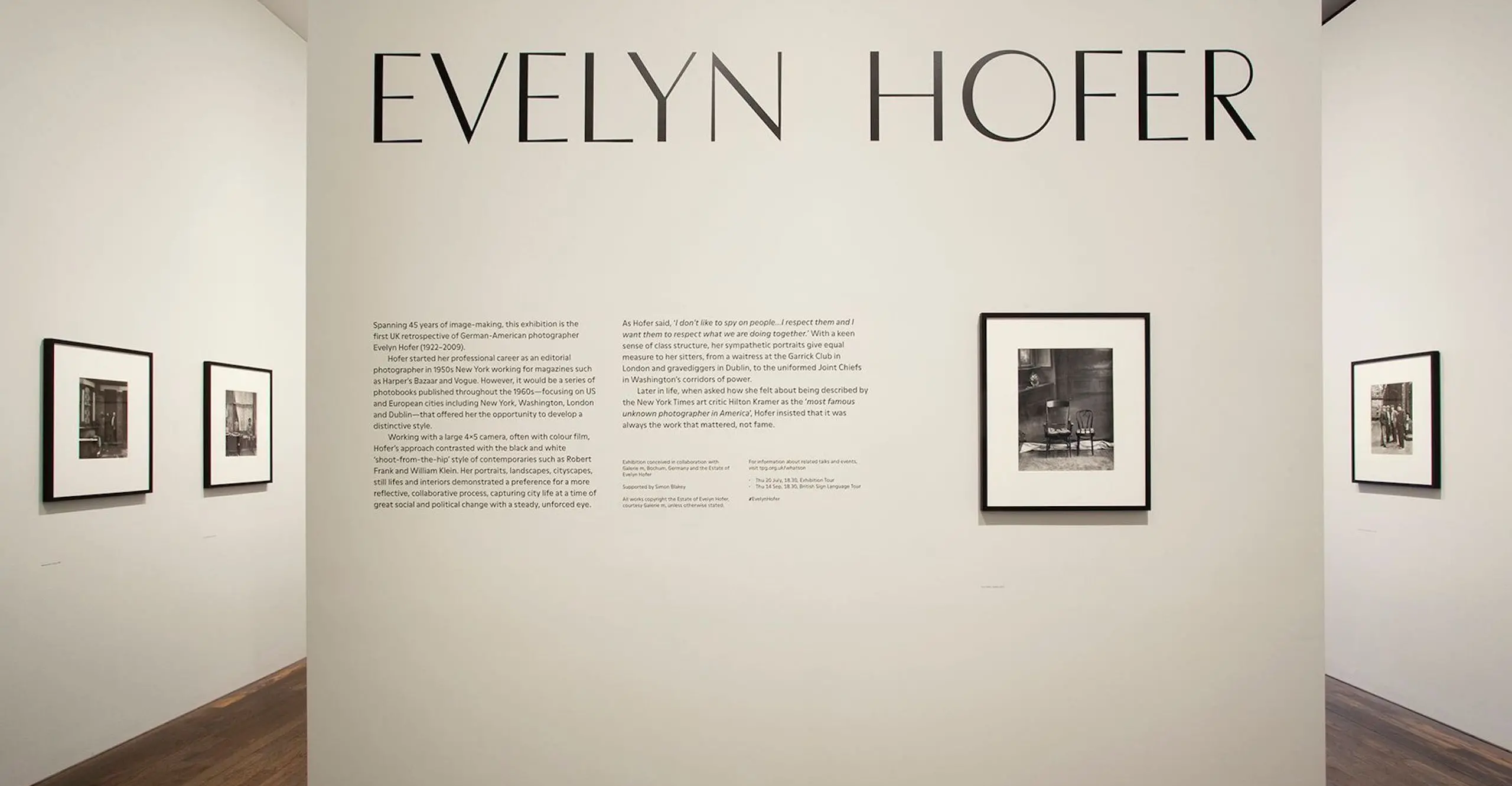 Exhibition of Evelyn Hofer 