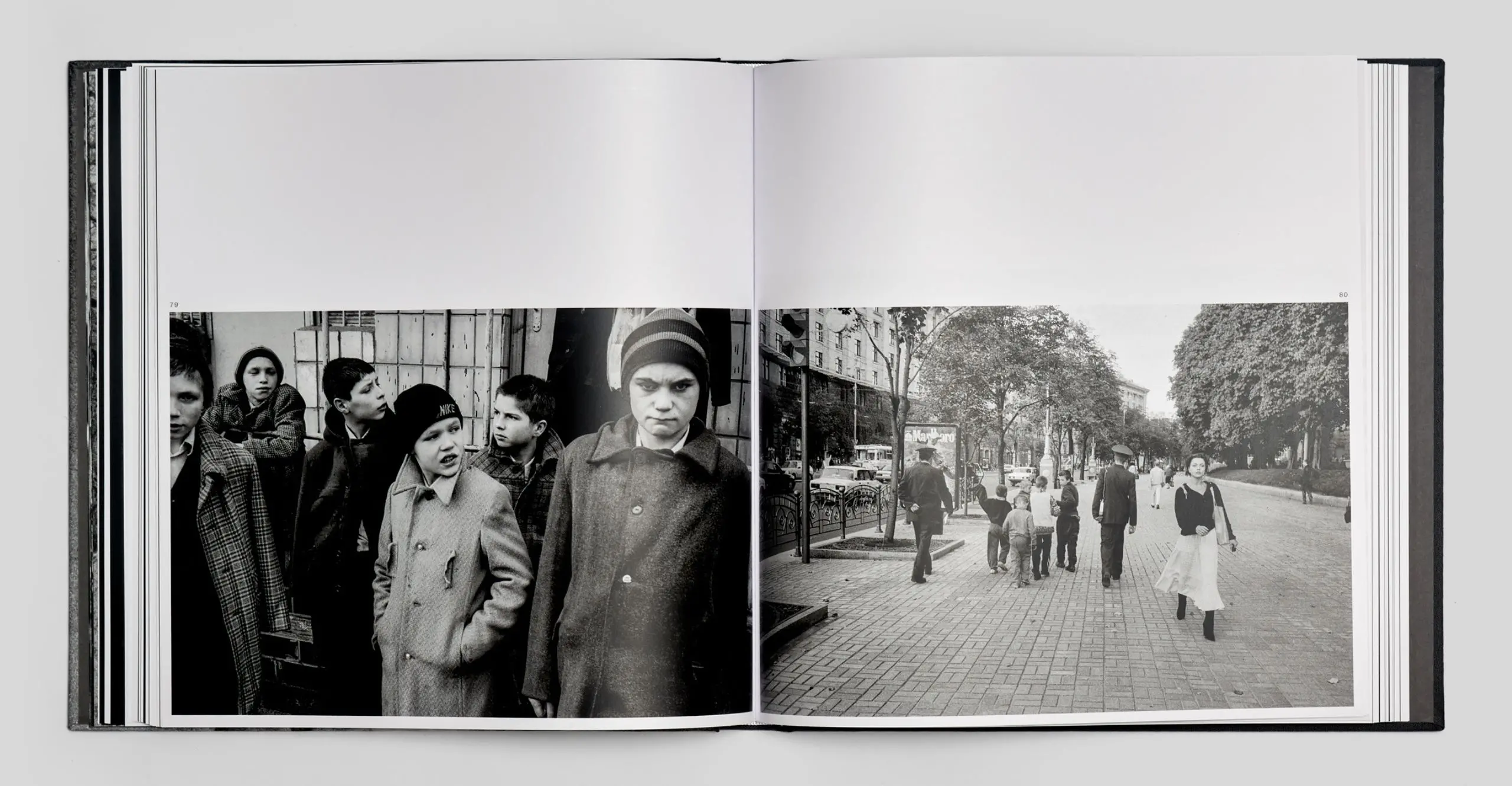 Open pages of Ukrainian Photobook