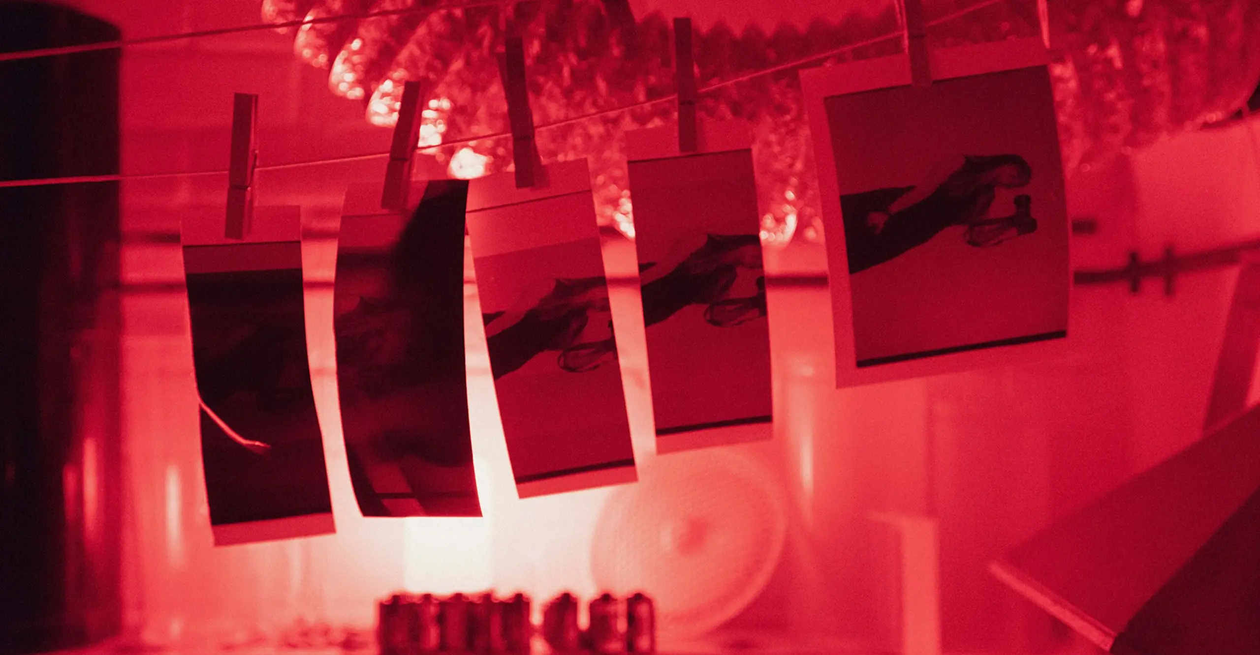 Contact Sheet Drying on the line 