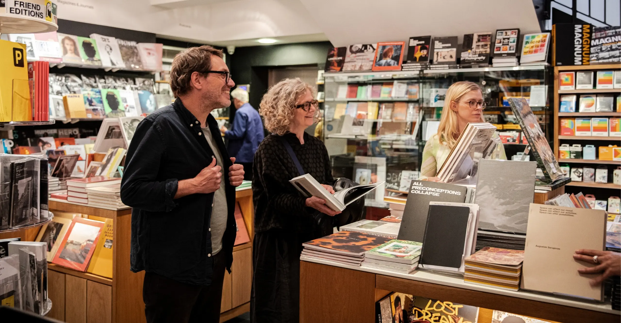 People browsing in a bookshop