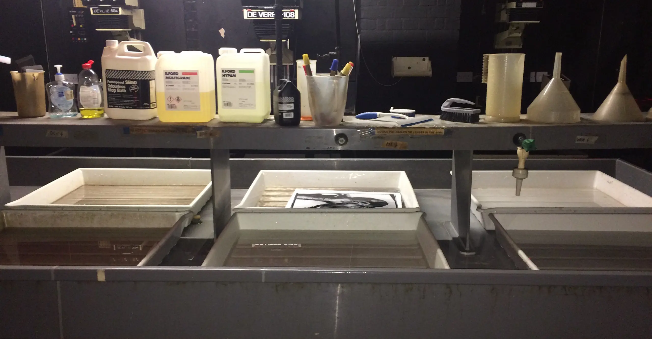 Image of a darkroom desk