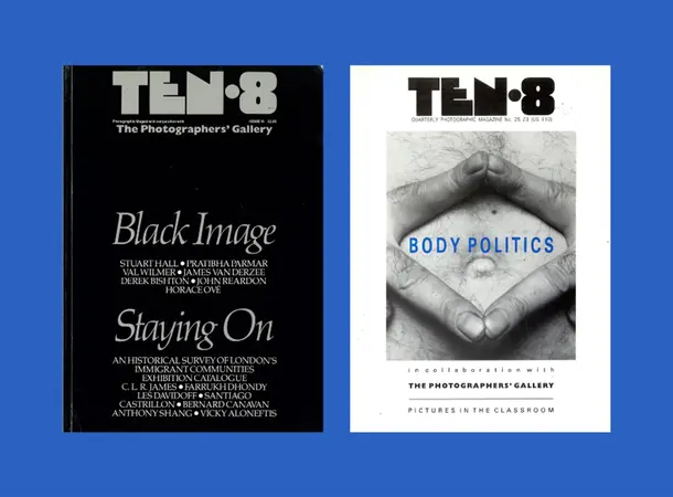 Photograph of two Ten.8 magazine covers side by side