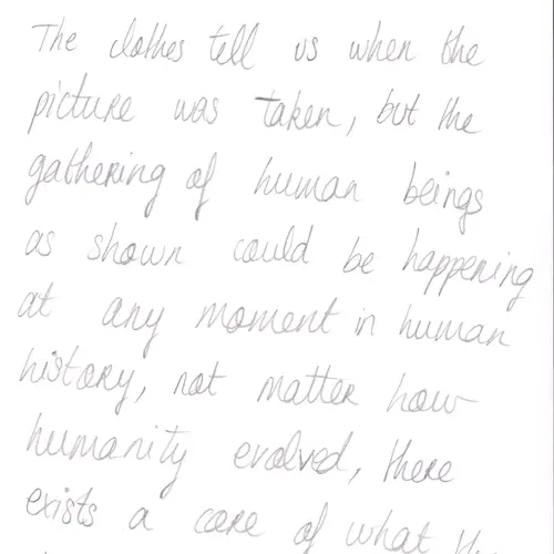 Postcard with writing. 