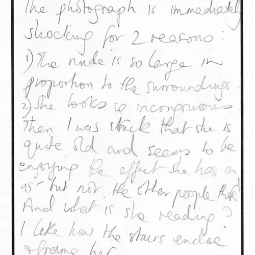 postcard with writing