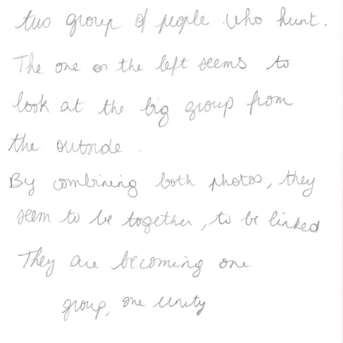 Postcard with writing. 