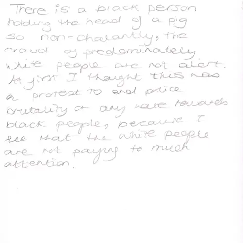 Postcard with writing.