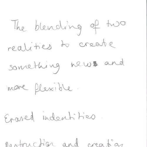 Postcard with writing. 