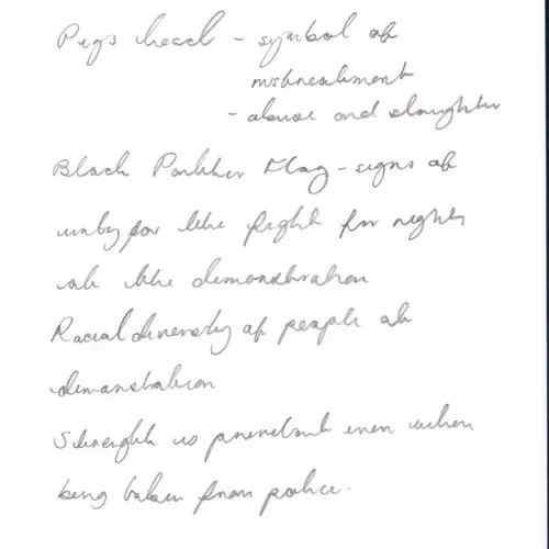 Postcard with writing. 