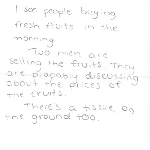 Postcard with writing.