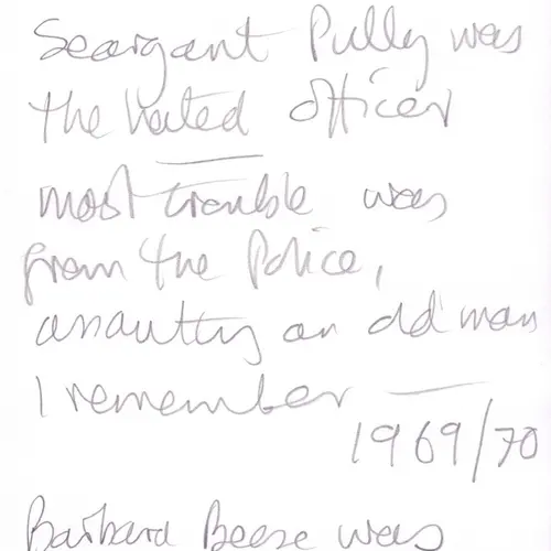 Postcard with writing.