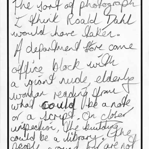 postcard with writing