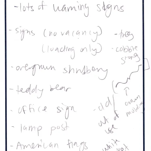 Postcard with writing.