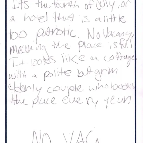 Postcard with writing.