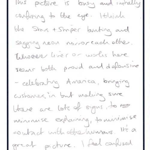 Postcard with writing.