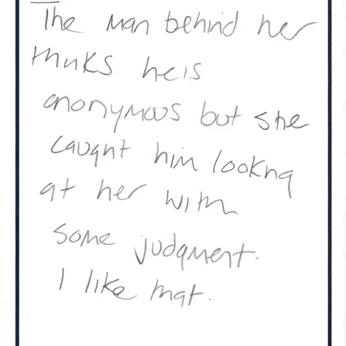 Postcard with writing