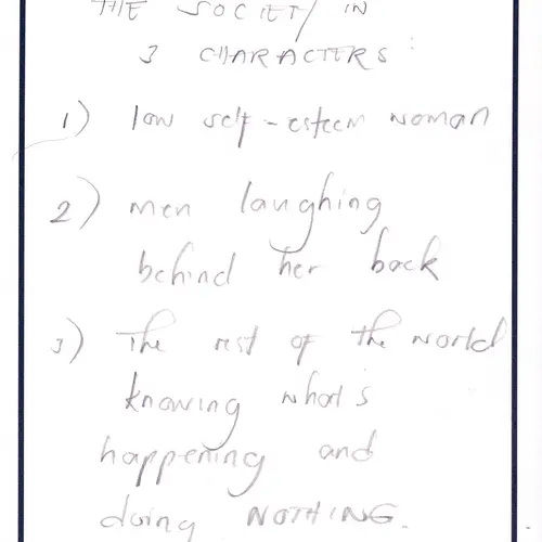 Postcard with writing