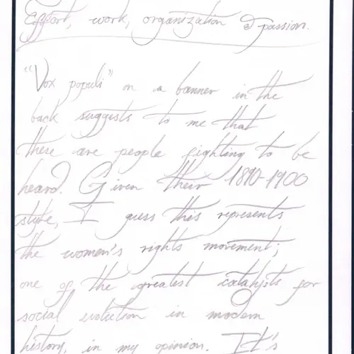 Postcard with writing.