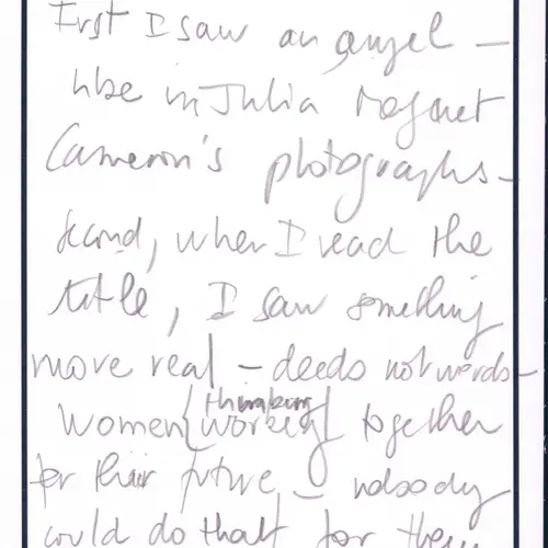 Postcard with writing.