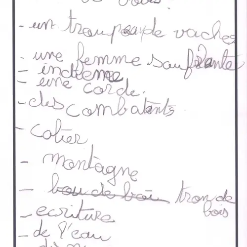 Postcard with writing.