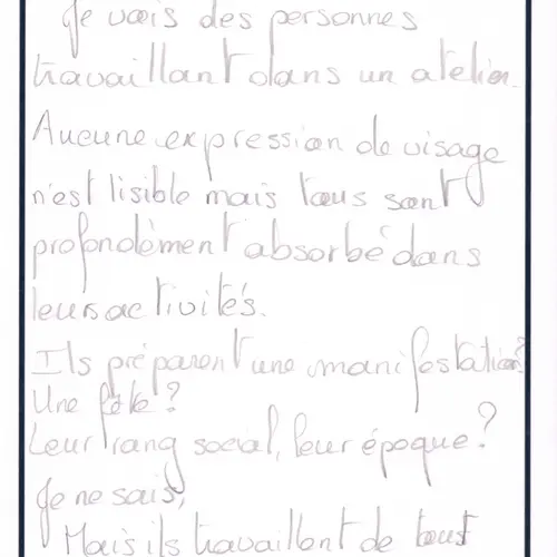 Postcard with writing.