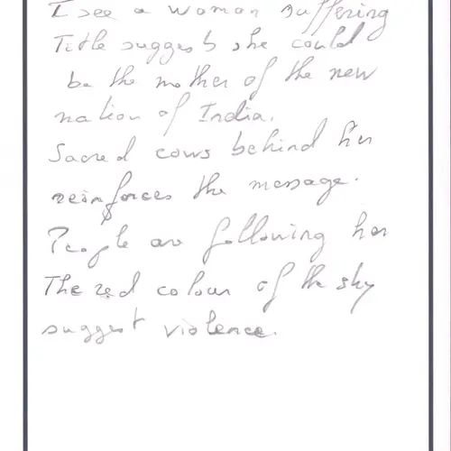 Postcard with writing.