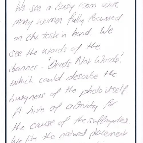 Postcard with writing.