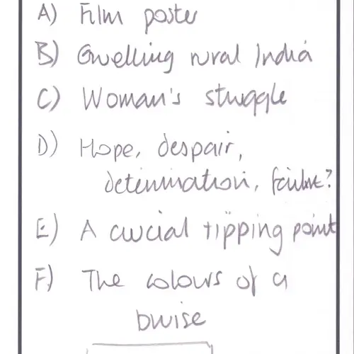 Postcard with writing.