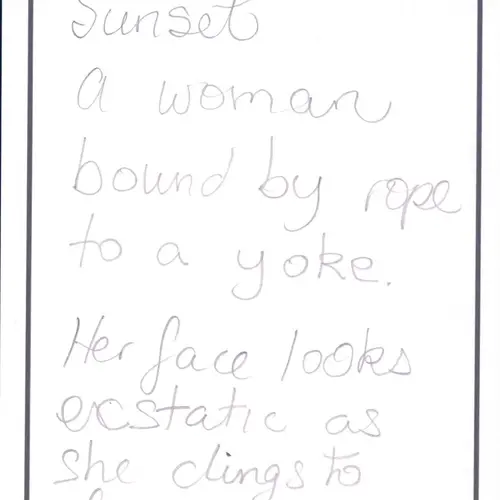 Postcard with writing.