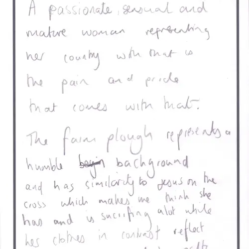 Postcard with writing.