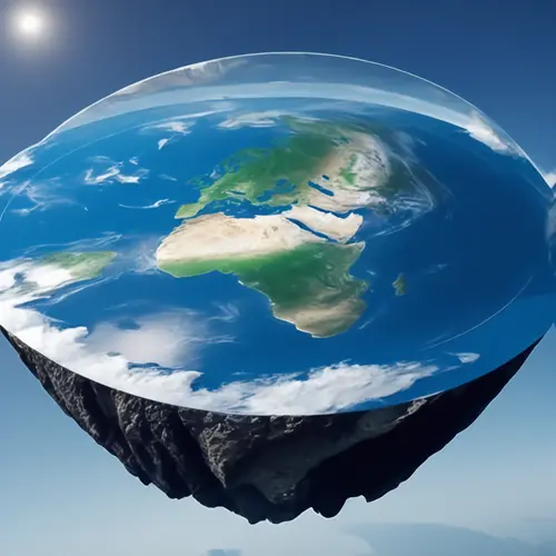 An image of a flat earth