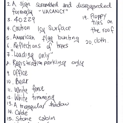 Postcard with writing.