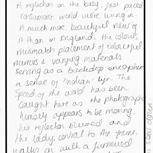 postcard with writing