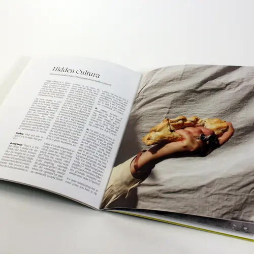 Image of the book open, hand holding another hand