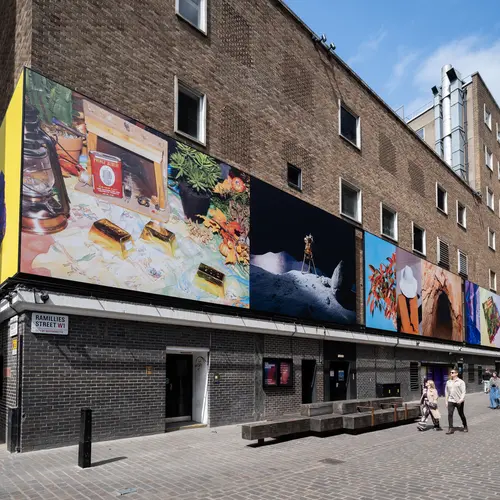 Photograph of a street, Soho Photography Quarter, showcasing Lisa Barnard's work in London