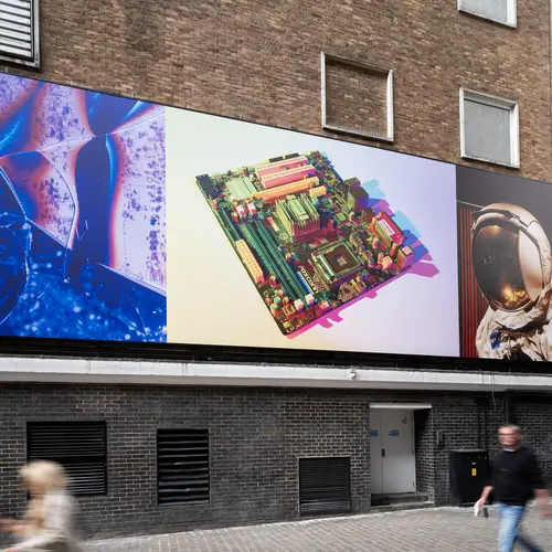 Photograph of a street, Soho Photography Quarter, showcasing Lisa Barnard's work in London