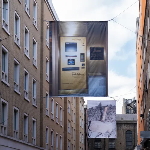 Photograph of a street, Soho Photography Quarter, showcasing Lisa Barnard's work in London