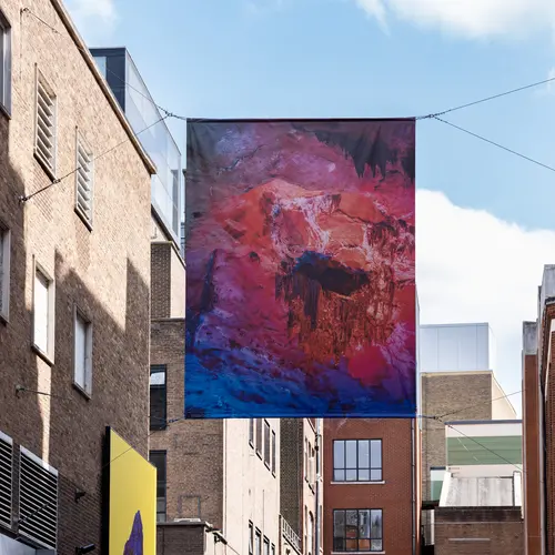 Photograph of a street, Soho Photography Quarter, showcasing Lisa Barnard's work in London