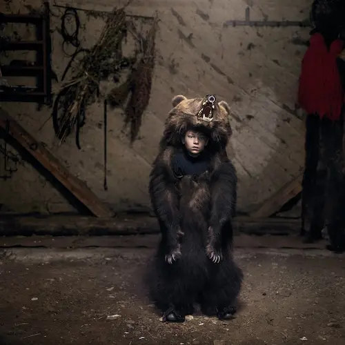 Child in bear costume